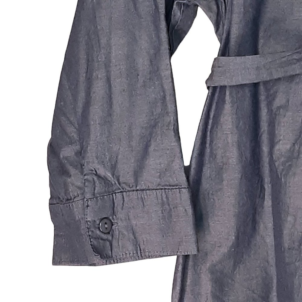 Chambray Belted Button Front Top - image 6